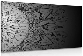 Quadro su tela – Mandala in bianco e nero