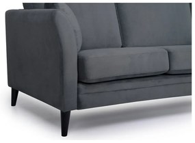 Divano in velluto grigio 237 cm Eden - Scandic