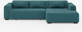 Doric Divano angolare con penisola e sedute allungabili con relax elettrico - poggiatesta reclinabili in tessuto smacchiabile T23