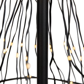 Lampada da terra natalizia albero nero 150 cm con LED e timer IP44 - Ugoku
