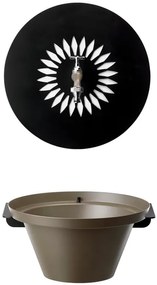 Fontana a parete AQUAPOINT DAISY in alluminio H 56 cm, 35 x 32 cm