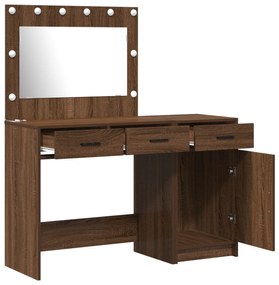 Set di toeletta a 2 pezzi con led in nero rovere