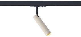 Faretto moderno beige e nero per sistema a binario monofase - Iconic Ivy