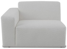 Modulo divano bianco in tessuto bouclé (angolo sinistro) Roxy - Scandic