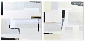Quadro DKD Home Decor Paint Abstract (2 pezzi) (100 x 4 x 100 cm)