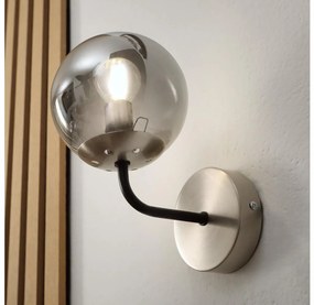 Brilagi - Lampada da parete MALIVA 1xE14/15W/230V cromo opaco/fumé