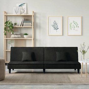 Divano Letto Nero İn Velluto /