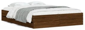 Giroletto cassetti rovere marrone 150x200 cm legno multistrato