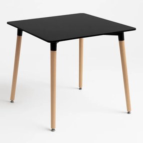 Tavolo Tower Quadrato 80 cm - Nero