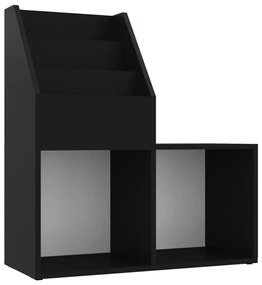 Portariviste per bambini nero 71x30x78,5 cm in truciolato