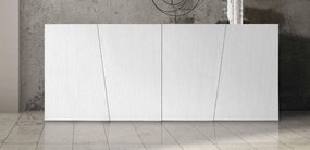 Credenza da 180 cm in legno abete bianco spazzolato