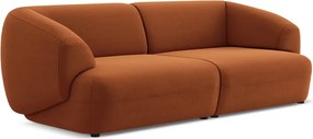 Divano arancione con rivestimento in velluto 232 cm Moana – Makamii