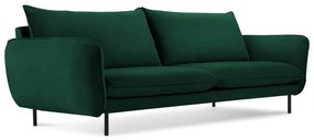 Divano in velluto verde scuro 230 cm Vienna - Cosmopolitan Design