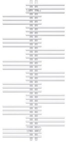 Scaldasalviette ad acqua calda IRSAP YUCCA bianco  interasse 1576 mm, L 50 x H 134 cm