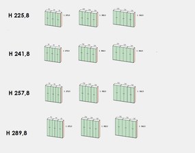 Armadio COMPONIBILE  6 ante battenti disponibile in 20 colori e 16 misure