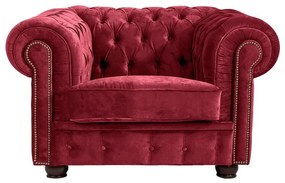 Poltrona rossa in velluto Norwin - Max Winzer