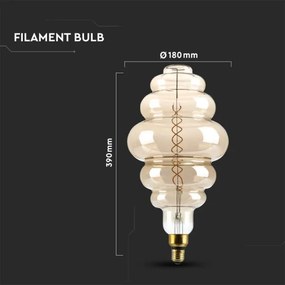 Lampadina LED dimmerabile FILAMENT S200 E27/8W/230V 1800K