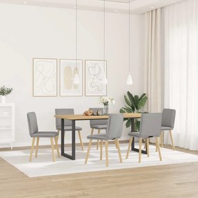 Sedie Da Pranzo 6 Pz Grigio Nuvola İn Tessuto /