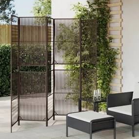 Divisorio Per Ambienti A 6 Pannelli Marrone İn Polyrattan /