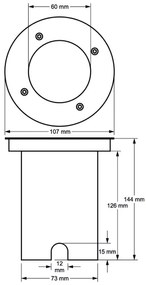 Luce per vialetti d'ingresso 1xGU10/35W/230V IP67 cromo opaco