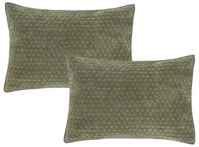 Federe decorative in set in velluto 2 pz 50x75 cm Attica Velvet Embroidered – Bianca