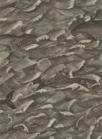 Cole & Son Carta da parati Melville - Metallic Charcoal