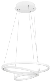 Lampadario A Sospensione Moderno Lobinero-Z Alluminio Bianco 1 Luce Led 43,2W