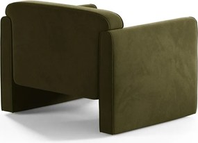 Poltrona verde con rivestimento in velluto Abby – Micadoni