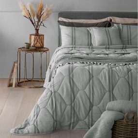 Trapunta matrimoniale grigio righe Eco Dreams