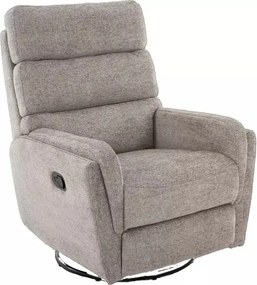 Poltrona reclinabile Argos Raven con funzione girevole e dondolo – tessuto Raven grigio