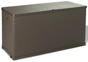 Baule Da Giardino Marrone 120x56x63 Cm İn Rattan Pp /