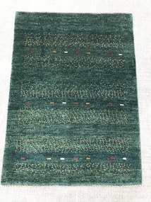 Gashguli Tappeto 110x80 Verde (Iran) Annodato A Mano