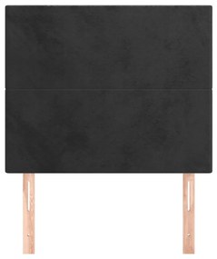 Testiere 2 pz nere 100x5x78/88 cm in velluto