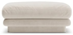 Poggiapiedi bianco con rivestimento in velluto Torino – Micadoni