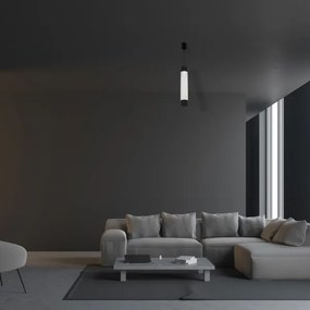 Lampadario a sospensione con filo MARBLE WHITE/BLACK 1xGU10/8W/230V