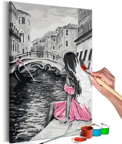Quadro fai da te Venezia (ragazza nel vestito rosa)