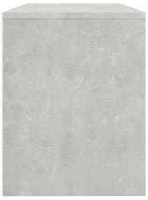 Sgabello toeletta grigio cemento 70x35x45 cm legno multistrato
