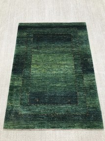 Loribaft Tappeto 100 x 140 Verde (Iran) Annodato A Mano