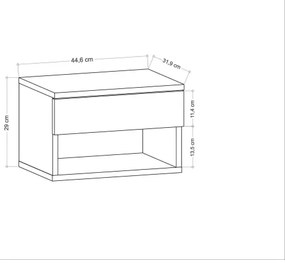 Comodino VETRA bianco