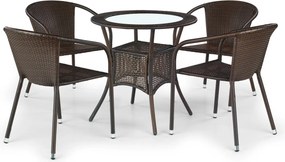 Tavolo rotondo Midas marrone scuro ø74/h74 cm