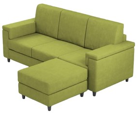 Ityhome MARRAK Verde | divano 3 posti con pouf