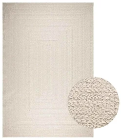 Tappeto Zızur Crema 240x340 Cm Aspetto Iuta Interni Ed Esterni /