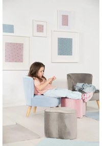 Sedia per bambini in velluto azzurro Lil Sofa - Roba