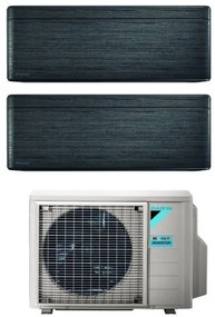 Climatizzatore Condizionatore Daikin Bluevolution Dual Split Inverter serie STYLISH REAL BLACKWOOD 7+15 con 2MXM50A R-32 Wi-Fi Integrato 7000+15000
