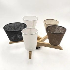 Brilagi - LED  Lampadario a plafone ANTHONY 5xE14/40W/230V quercia