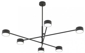 Lampadario da soffitto in acciaio NATSU 6 nero 6xGX53 Colore del corpo Nero