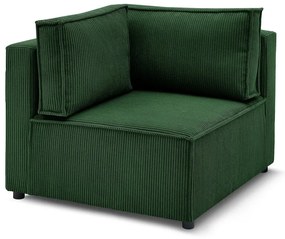 Modulo divano in velluto a coste verde variabile Nihad modular - Bobochic Paris