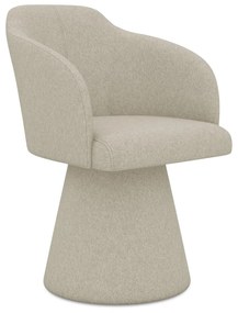 Sedia da pranzo beige in imbottito Kanoa – Makamii