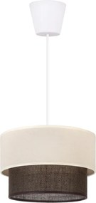 Brilagi - Lampadario LED a sospensione con cavo BOHO STYLE 1xE27/15W/230V Ø 25 cm crema/marrone