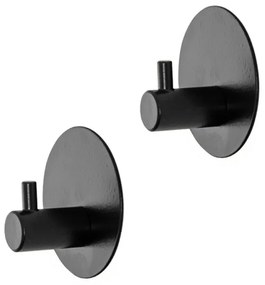 Appendini portasciugamani in acciaio nero opaco Metal